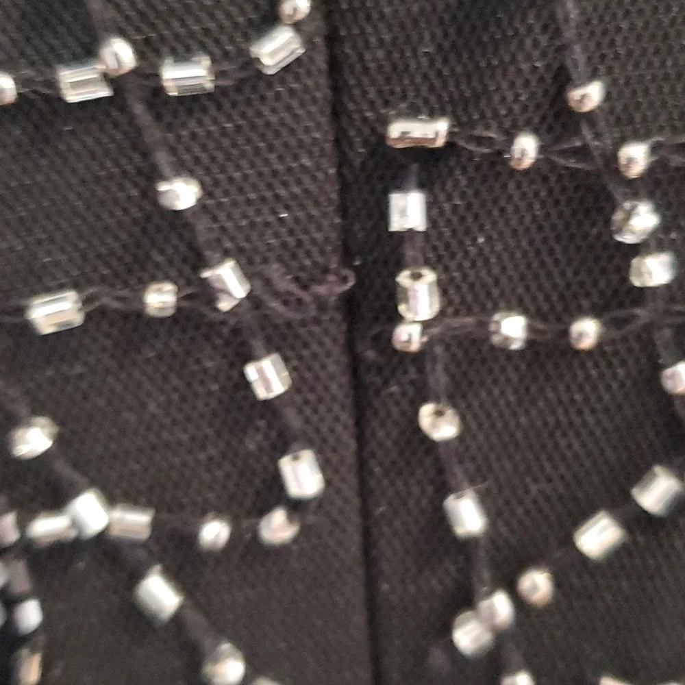 Pisarro Nights Black Vintage Maxi Beaded Sequin Gown 8 - Picture 8 of 8